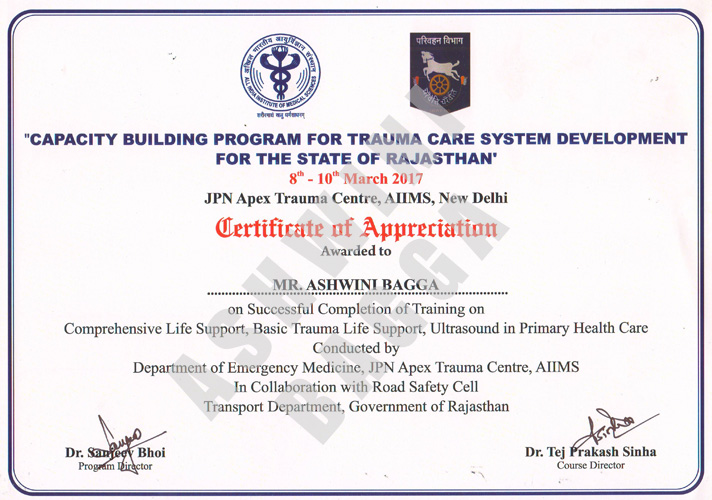 Capacity Building Program for Traum Care System Development